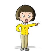 cartoon shocked woman N50