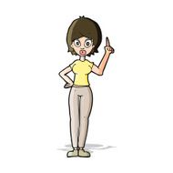 cartoon woman explaining her point N16