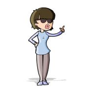cartoon woman wearing spectacles N23