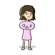 cartoon happy woman N127