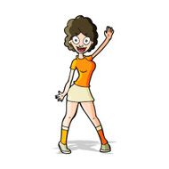 cartoon woman dancing N15