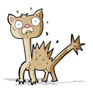 cartoon scared cat N4