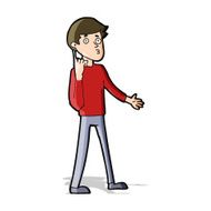 Cartoon Man Asking Question N57