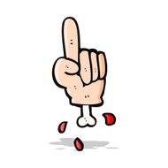 cartoon pointing halloween hand N3