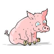cartoon happy pig N4