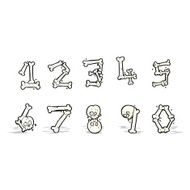 cartoon bone numbers N4