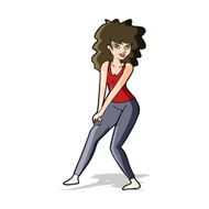 cartoon woman posing N18