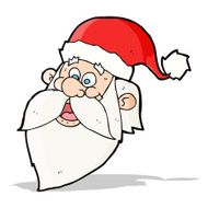 cartoon jolly santa claus face N4