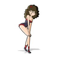 cartoon woman in lingerie N21