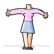 cartoon female body (add photos or mix and match cartoons) N105