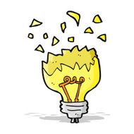 cartoon light bulb exploding N2