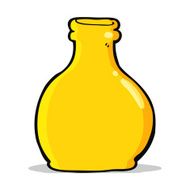 cartoon old glass vase N5