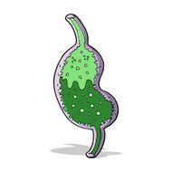cartoon bubbling stomach N5