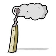cartoon burnt match N14