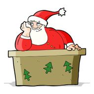 cartoon bored santa claus N4