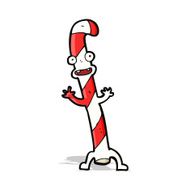 Cartoon Dancing Christmas Candy Cane N7