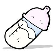 cartoon baby milk bottle N4