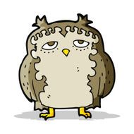 cartoon wise old owl N4