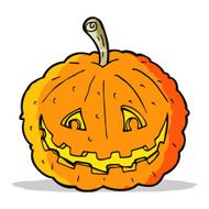cartoon grinning pumpkin N4