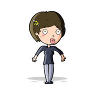 cartoon shocked woman N51