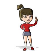 cartoon attractive girl with idea N5