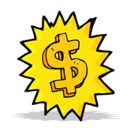 cartoon dollar symbol N5