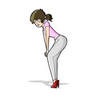cartoon woman posing N19