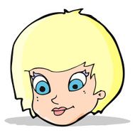 cartoon female face N65
