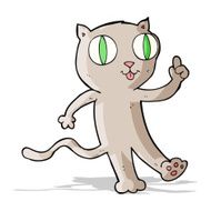 cartoon cat with idea N3
