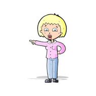 cartoon pointing woman N14