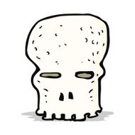 cartoon spooky skull N86