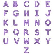 Vector Set of Letters Alphabet ABC N4