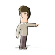 Cartoon Man Pointing N111