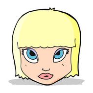 cartoon female face N67