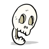 funny cartoon skull N28