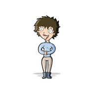 cartoon crazy excited woman N9