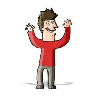 cartoon excited man N59