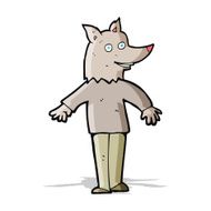 cartoon happy werewolf N4