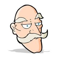 cartoon old man face N5