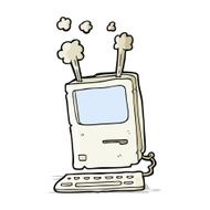 cartoon old computer N23