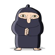 cartoon monk in robe N5