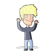 cartoon man waving arms N5