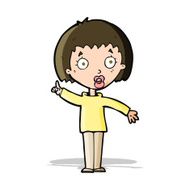 cartoon woman explaining her point N18