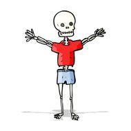 cartoon skeleton in clothes N4