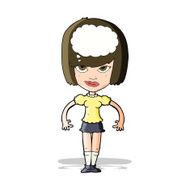cartoon woman with idea N127