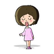 cartoon woman explaining her point N19