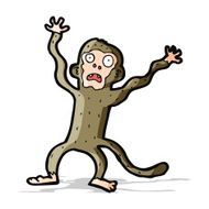 cartoon frightened monkey N5