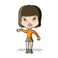 cartoon woman making gesture N9