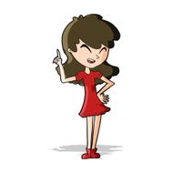 cartoon girl making point N5