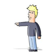 Cartoon Man Pointing N112
